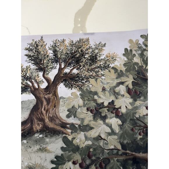 Table Runner Rubber Heat Resistant Landscape Scene 46" x 10" New w/out Tag - Picture 7 of 9